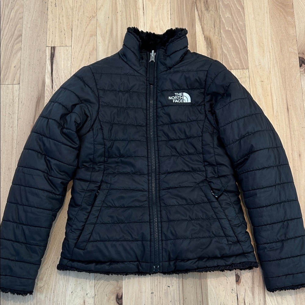 The North Face Reversible Mossbud Swirl Jacket Girls', Size XS (6).